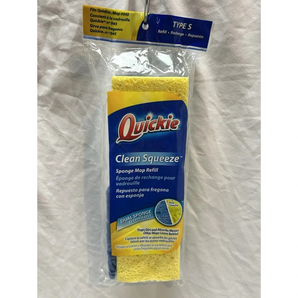 Quickie Clean Squeeze Sponge Mop Refill Type S #045 Replacement Discontinued